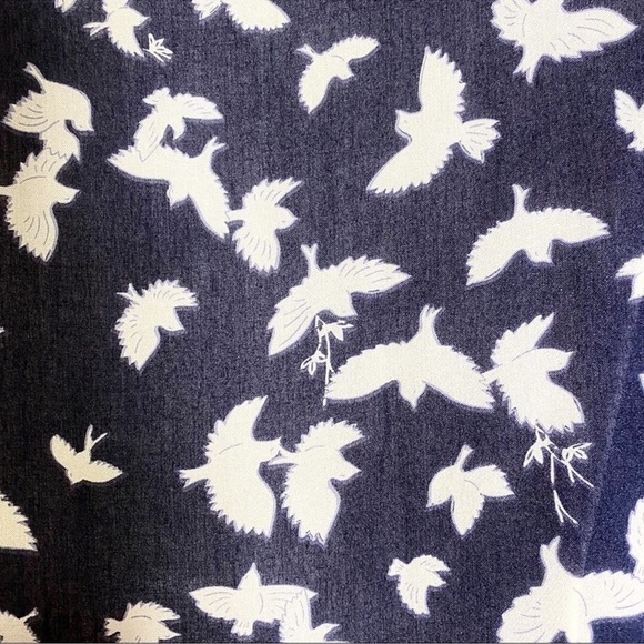 Maeve Anthropologie Ryukyu Bird Print Peasant Top - Picture 9 of 14